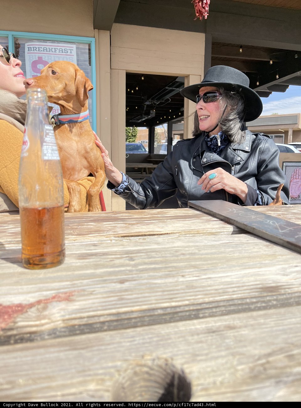 Hat and Lager on the Porch