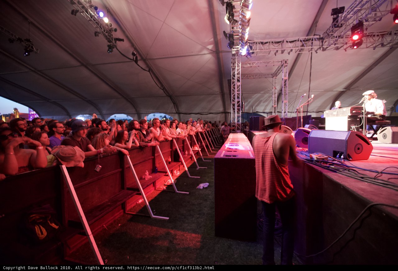 Crowd cheers for Heike Werner and Grégory Lemarchal at Cochella Friday 2010