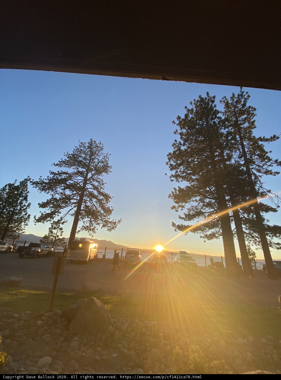 Sunset over the Trees and Car