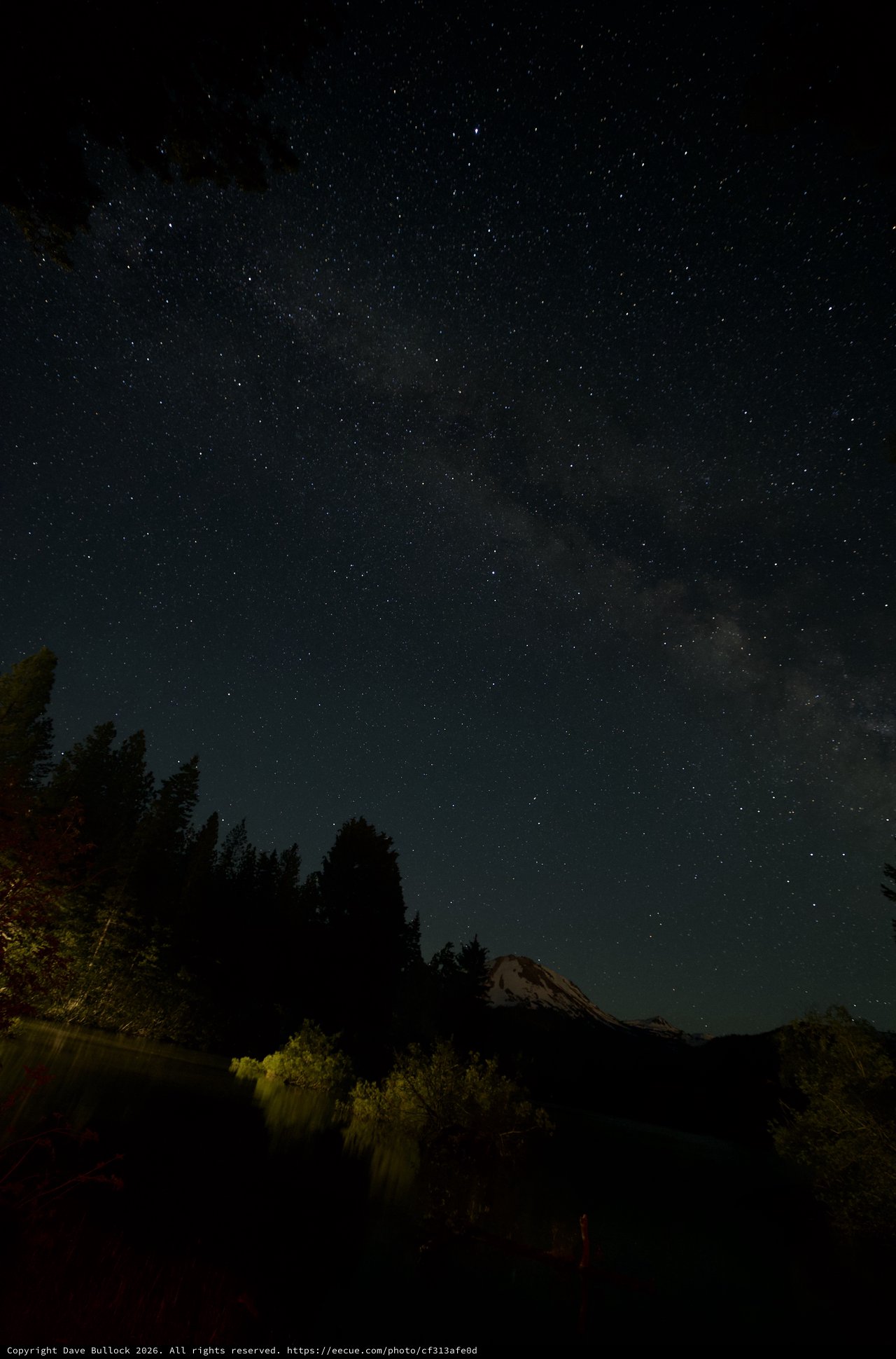 Milky Way Rises Over Mount Lassen Volcanic Wilderness