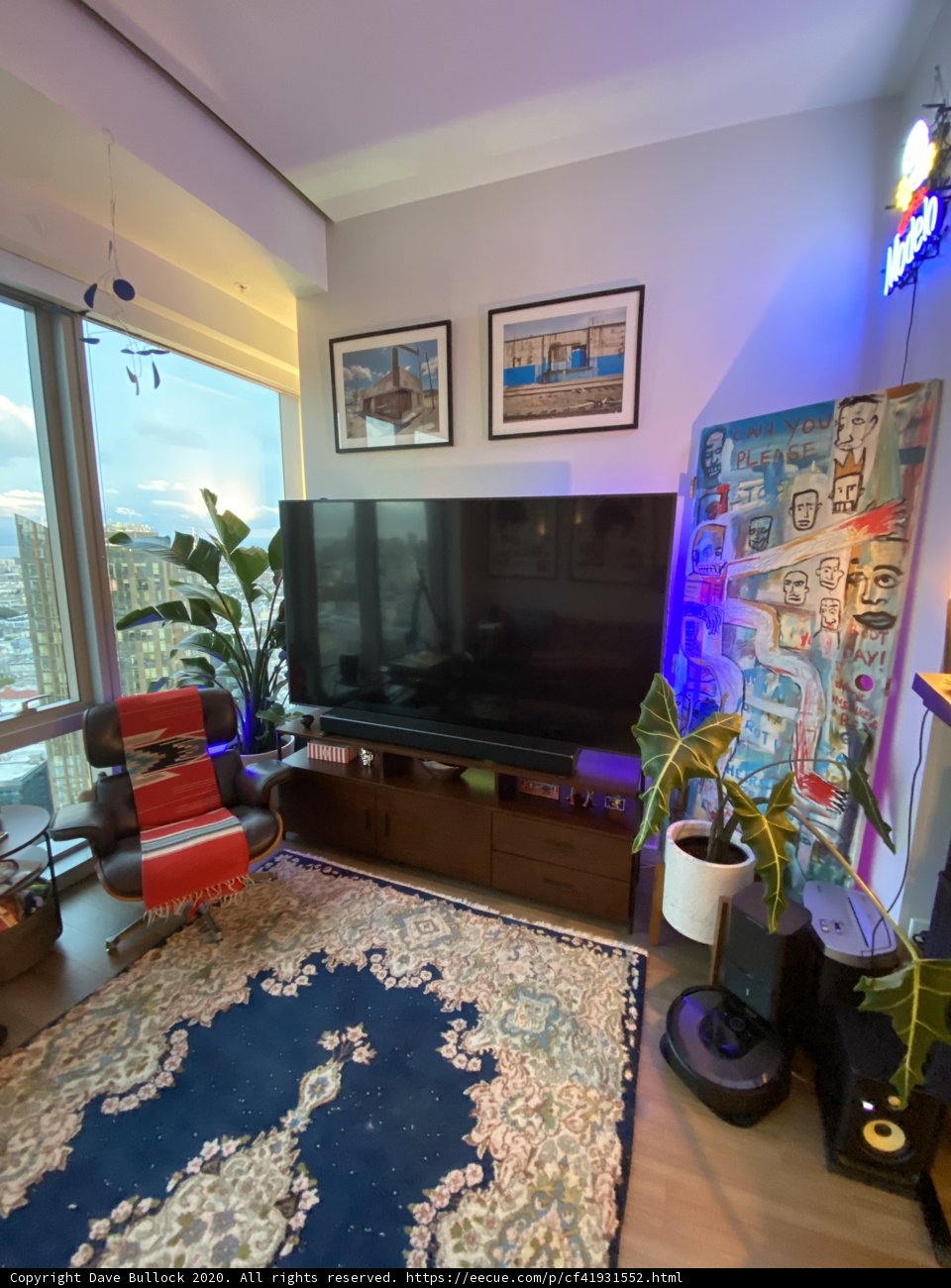 Comfortable Living Room with Modern Electronics