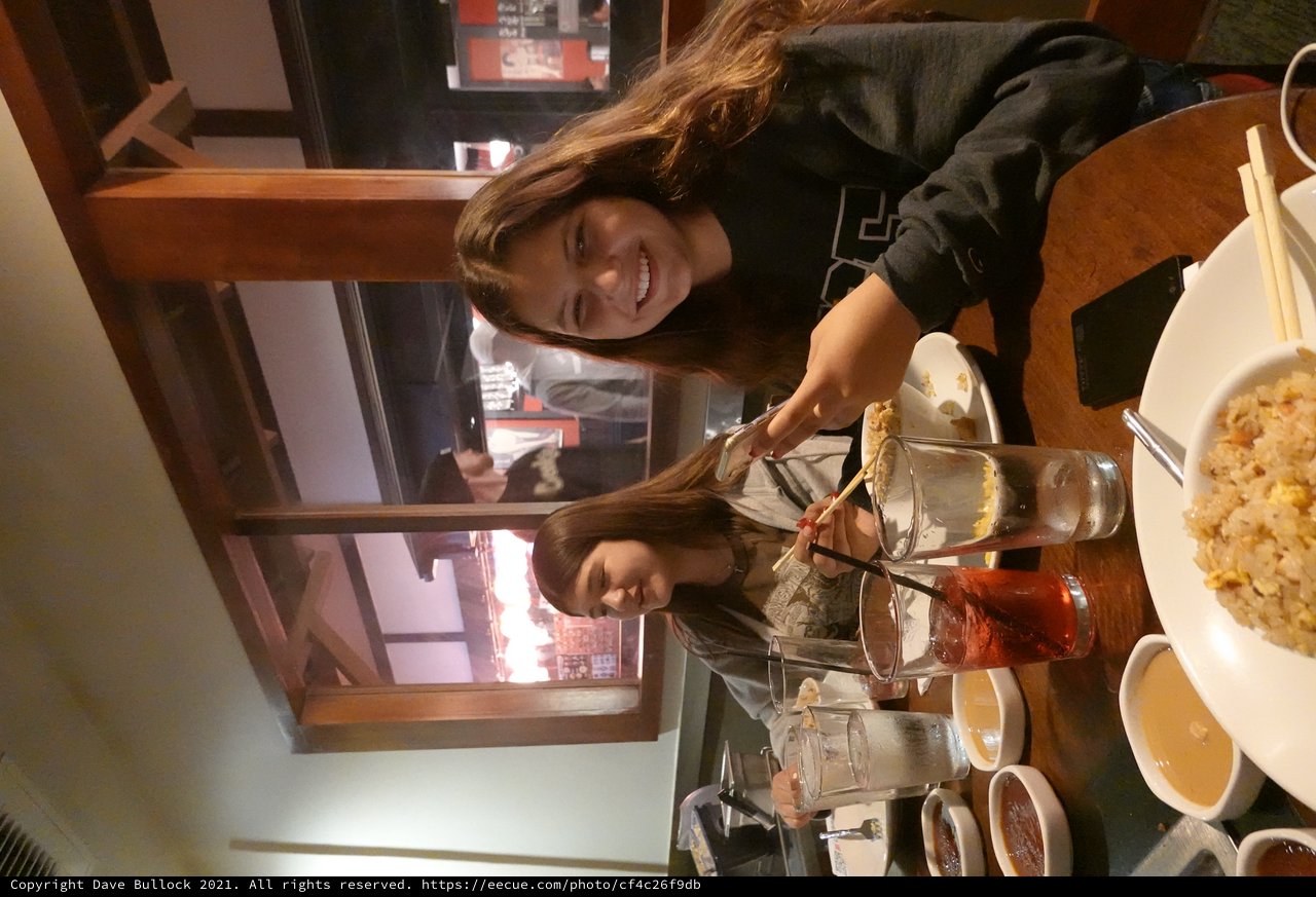 Friends Enjoying Asian Dinner Together