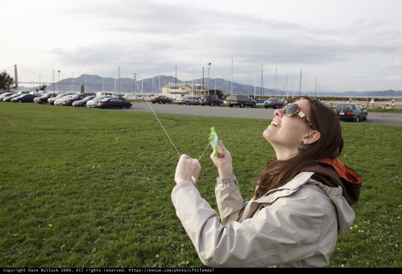 Joyful Kite Flying by the San Francisco Bay