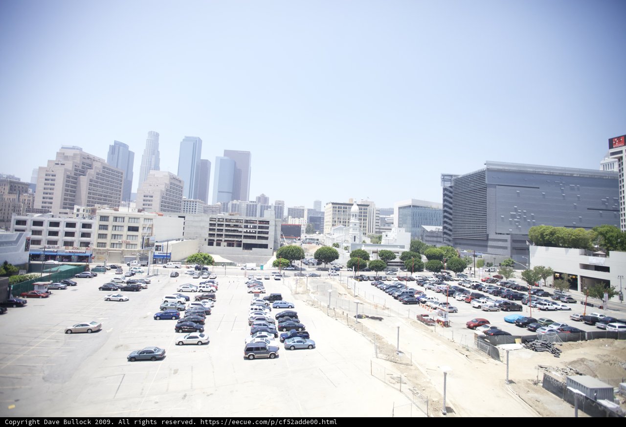 City Parking Lot Filled with Cars