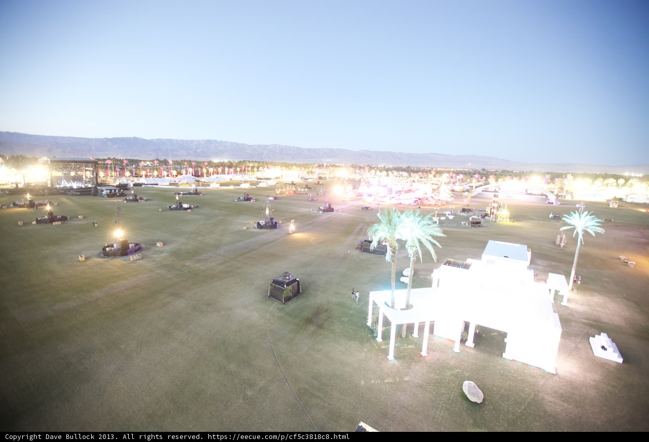 Nighttime Desert Vista from Above
