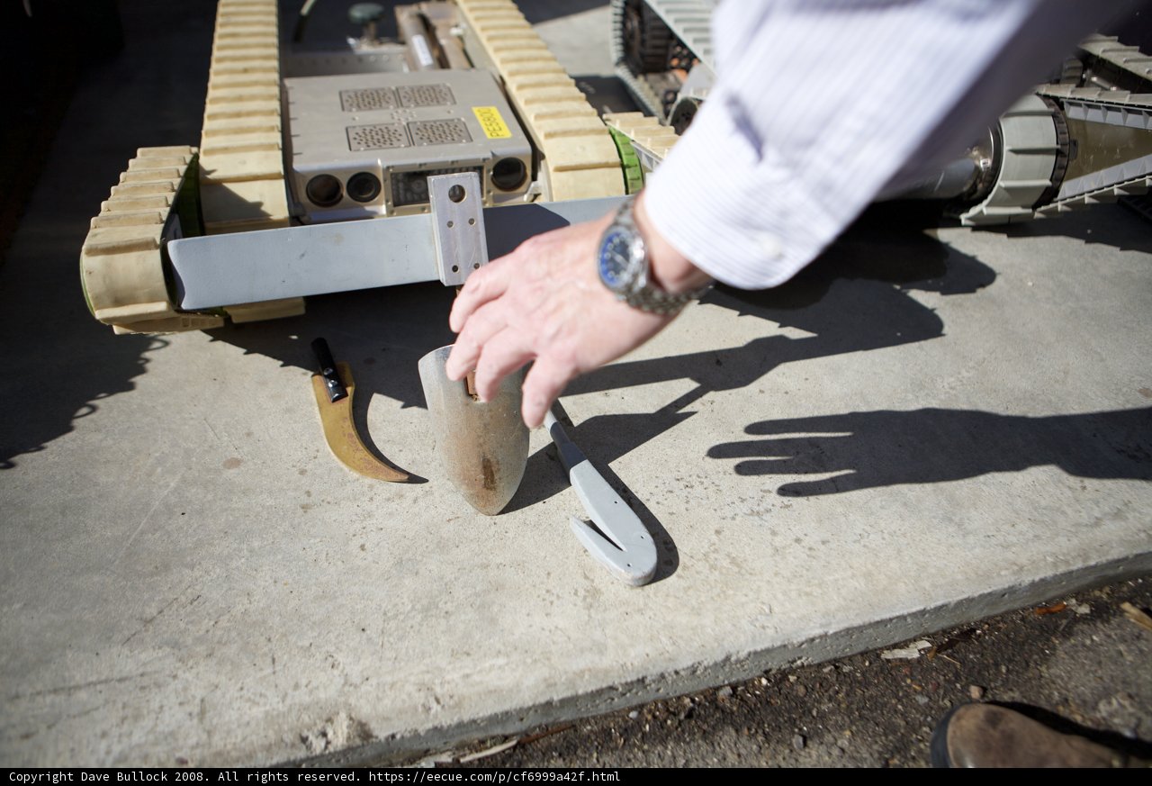 Removing a Piece of Metal with a Tool