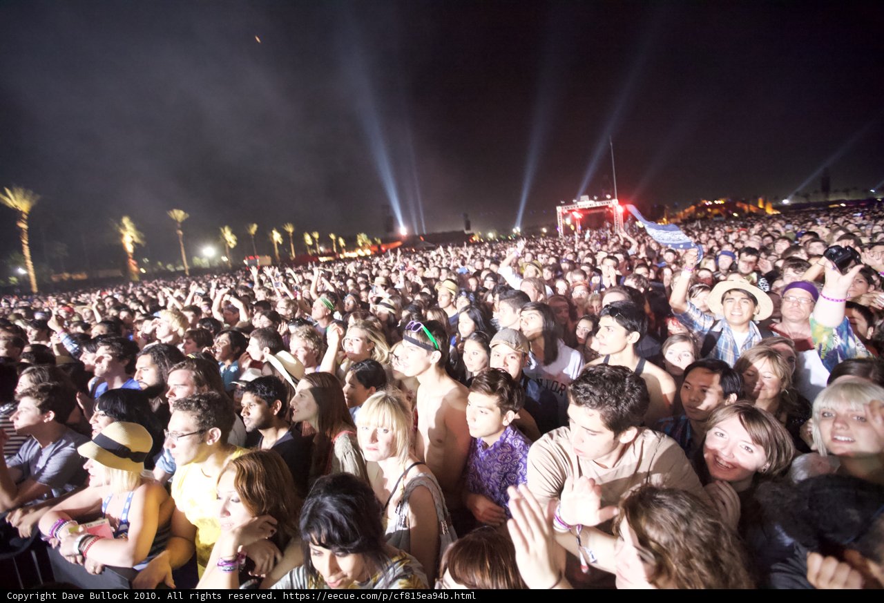 Nighttime Revelry: A Concert Crowd Roars