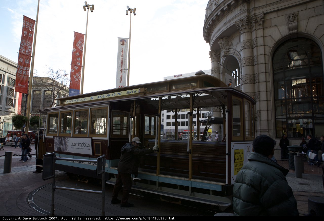Parked Trolley Car in the Civic Center