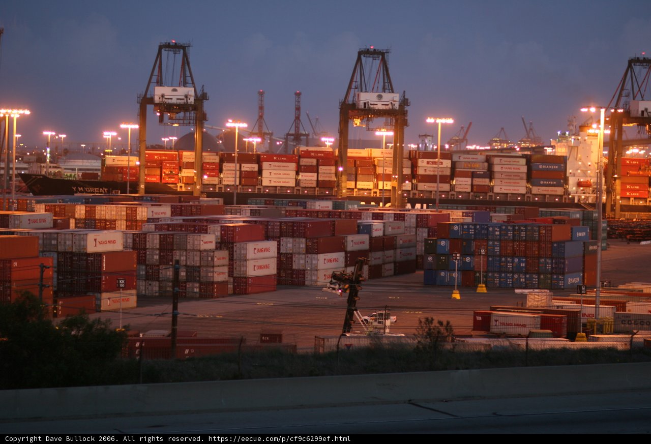 Dark Sky over the Shipping Port