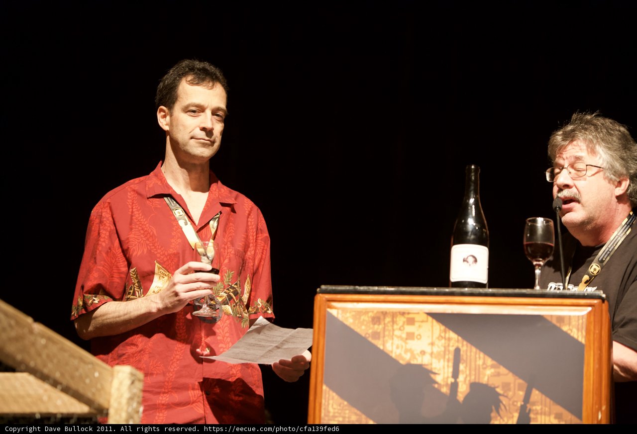 Two Men Enjoying an Evening at Defcon