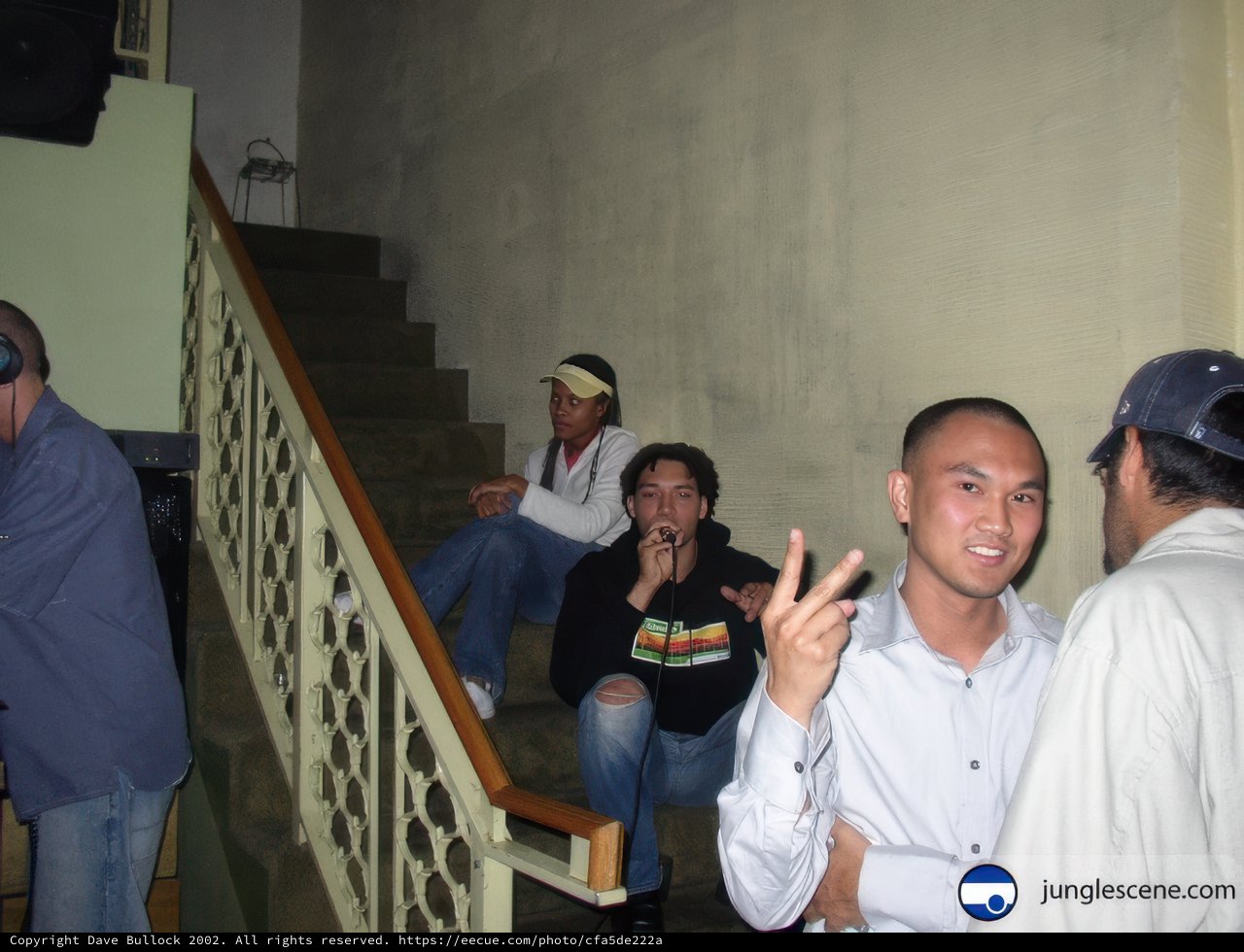 Peaceful Gathering on the Staircase