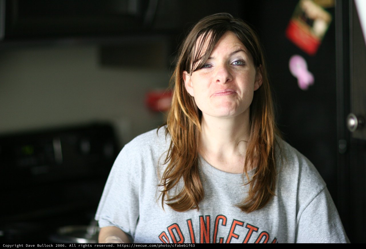 Candid Portrait of Woman in Princeton Shirt
