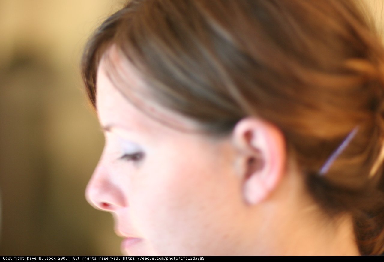 Soft Profile Portrait of a Woman in Warm Light