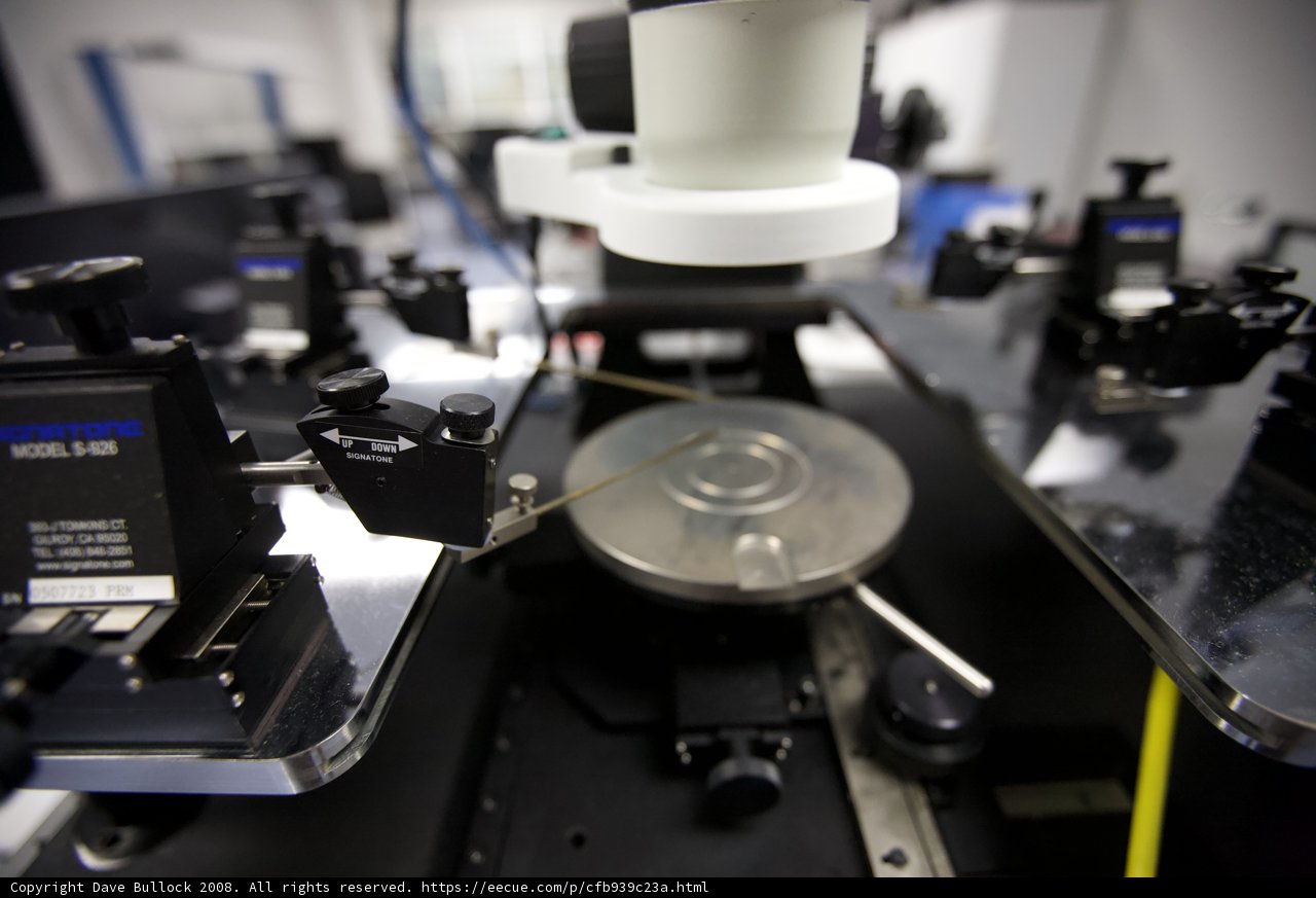 Close-up View of Metal Object through a Microscope