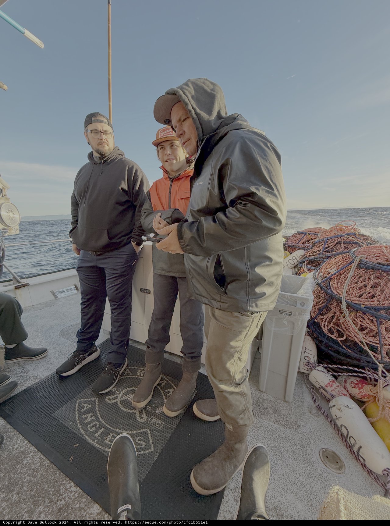 Marine Research Team at Work on Vessel