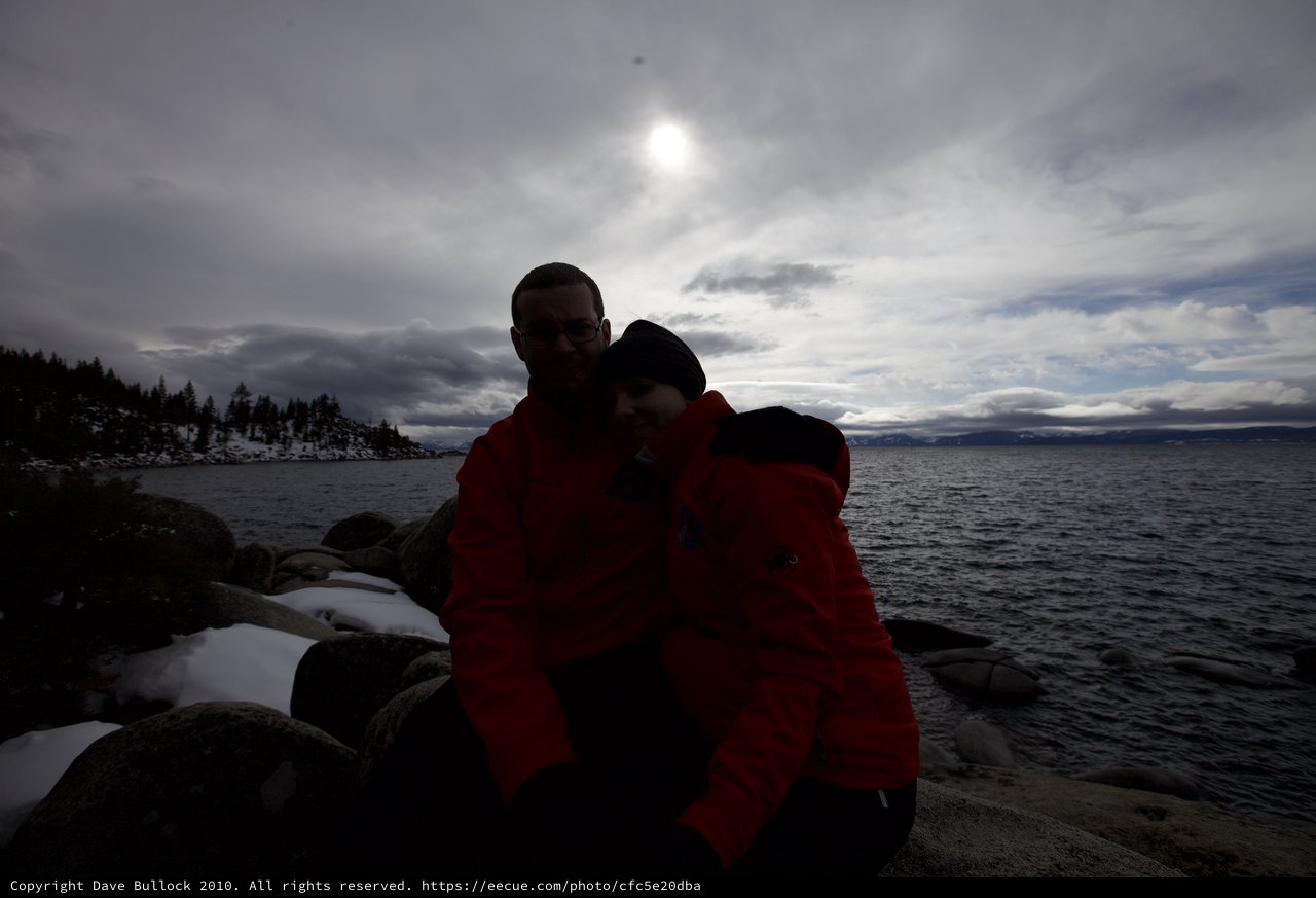 Winter Silhouettes by Lake Tahoe's Rocky Shore
