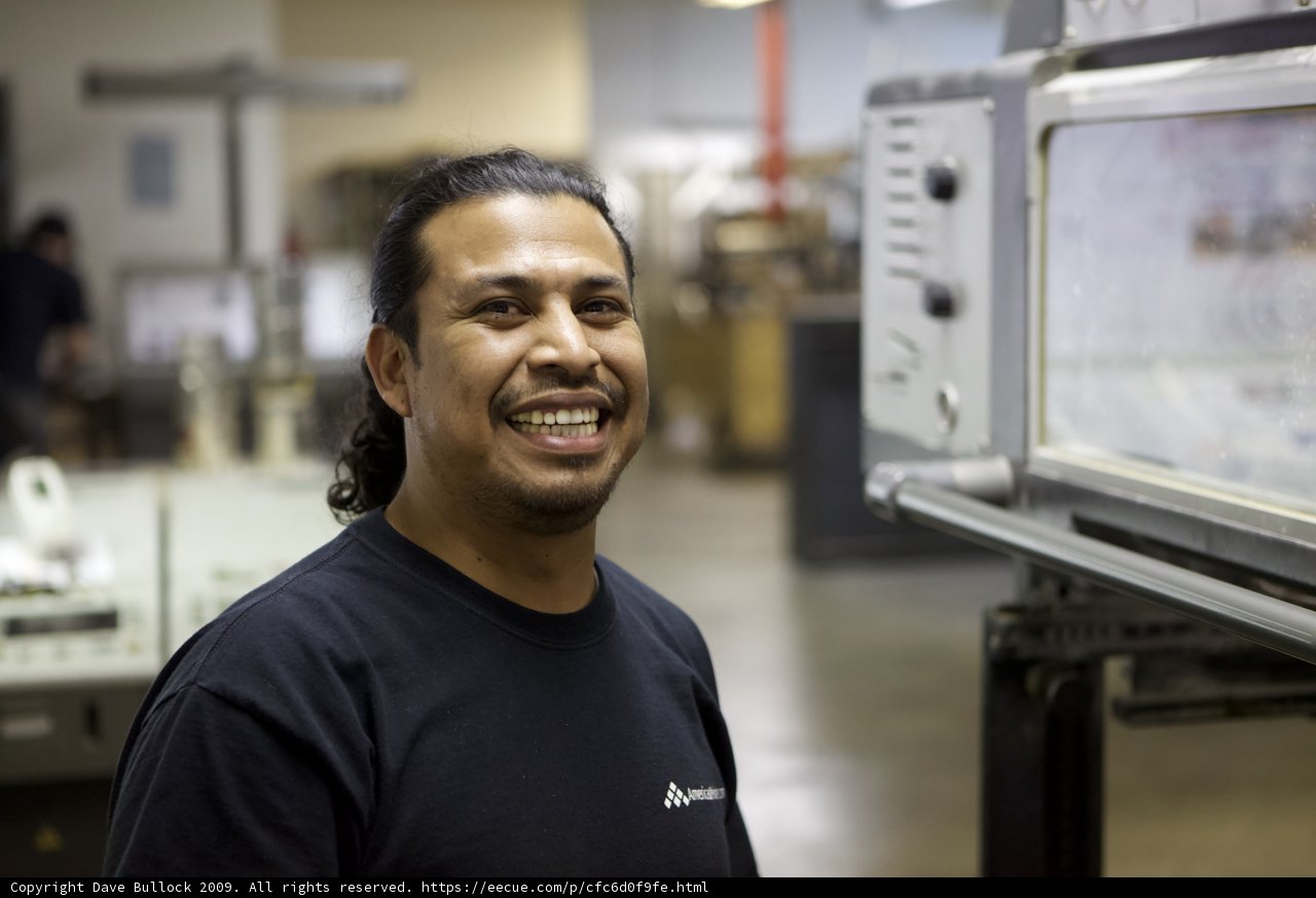 Man Enjoys Time with Electrical Appliance