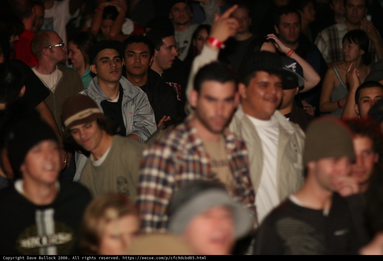 Lone man in a sea of hats