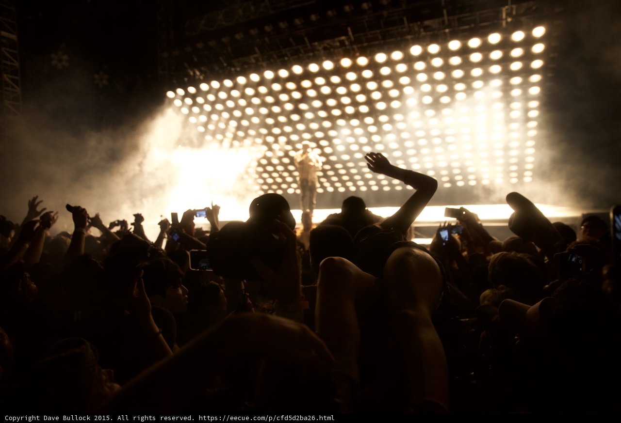 Raised Arm Silhouette Crowd