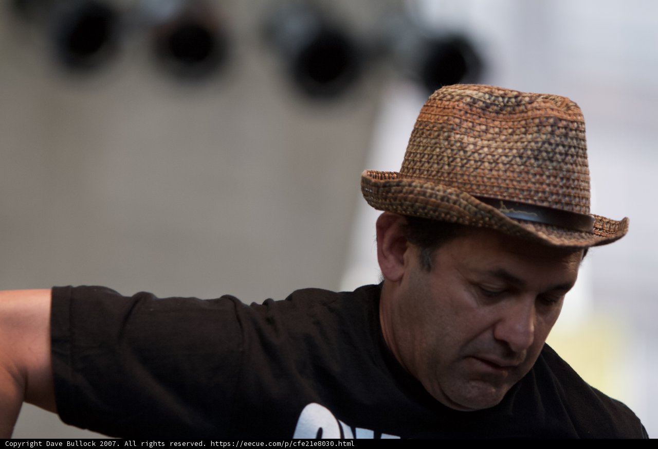 Hatted Man at Ozomatli Performance