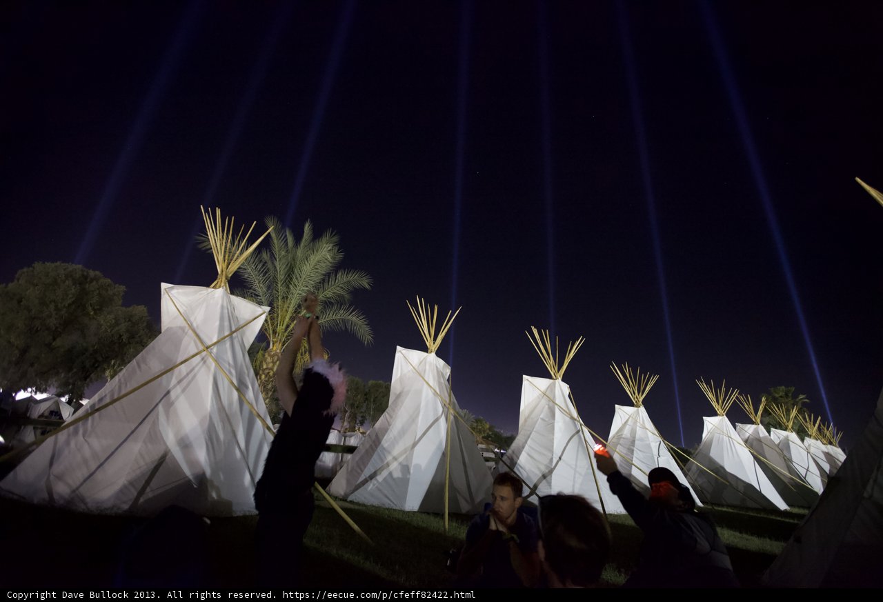 Teepees Under the Night Sky