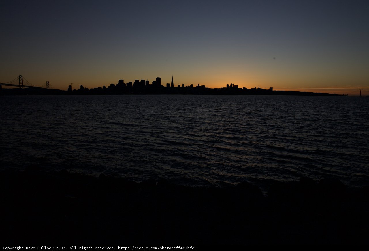 San Francisco Bay Sunset Silhouette