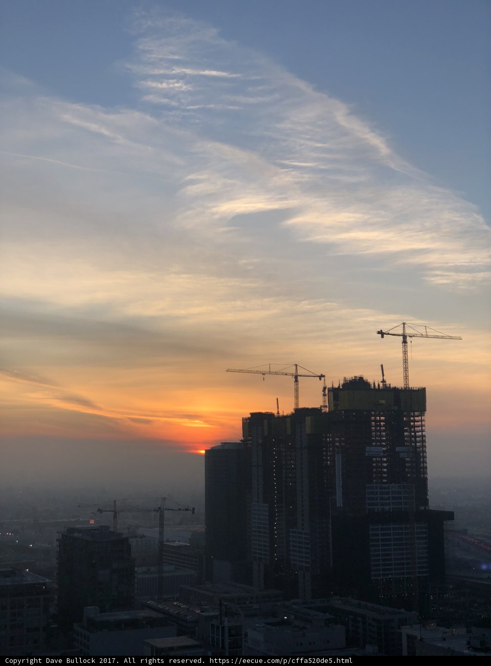 Golden Sunset over a Growing Metropolis