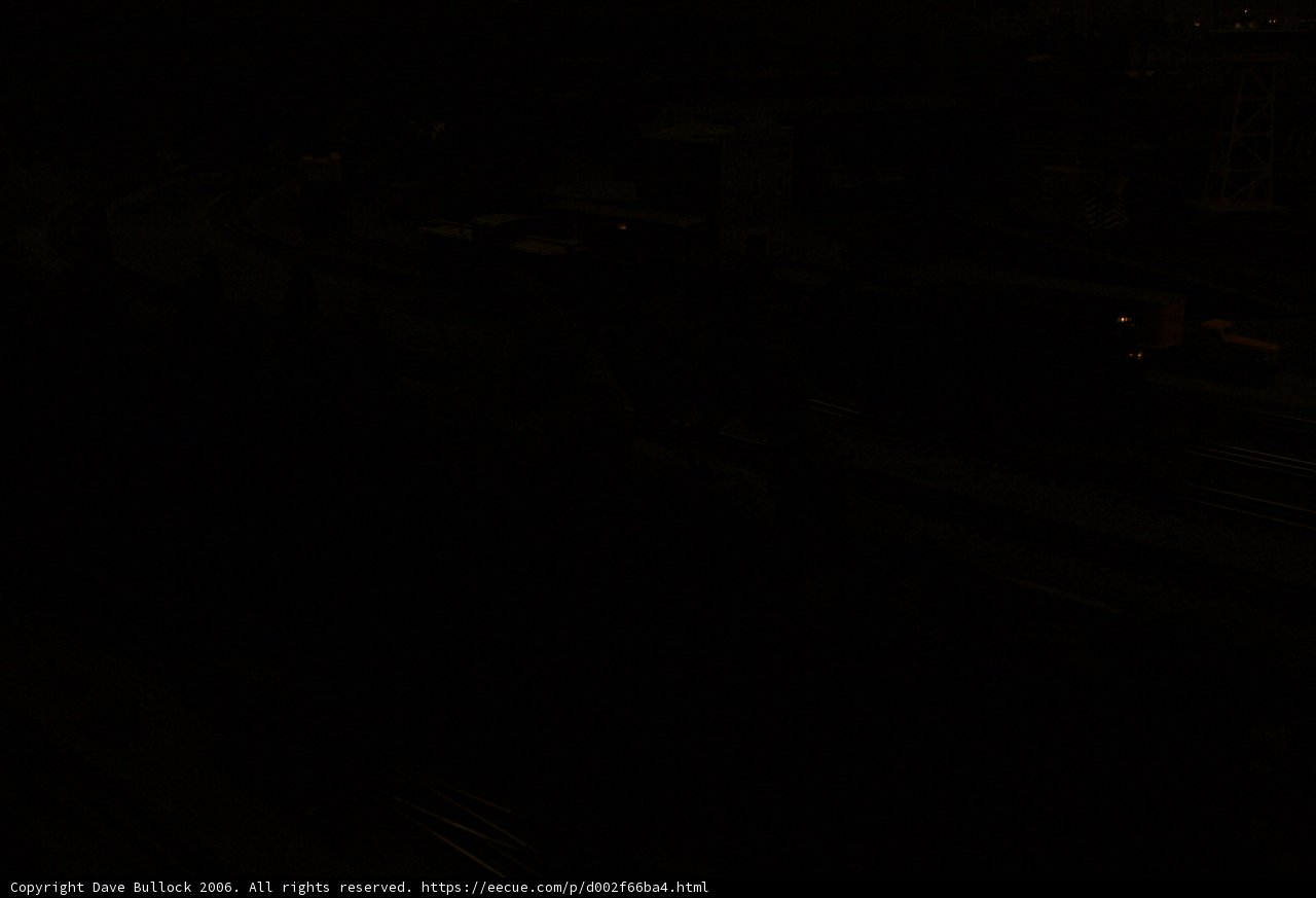 Nighttime Railway Silhouette