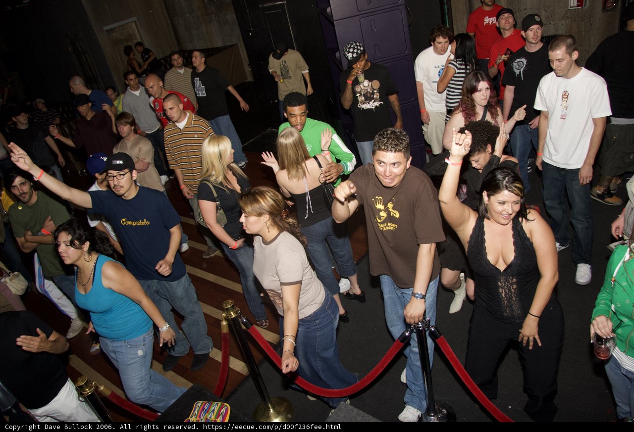 Urban Nightlife with a Party Crowd Caption: Leon Powe and Smythen J enjoying the funk and fun with their friends in London Electricity Disk 2 album launch in 2006.