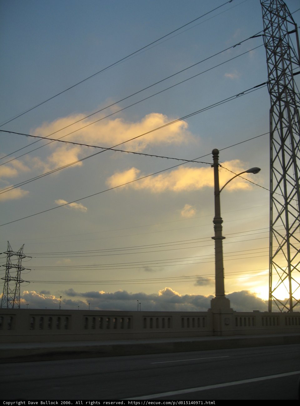 Sunset over the Electric Transmission Tower