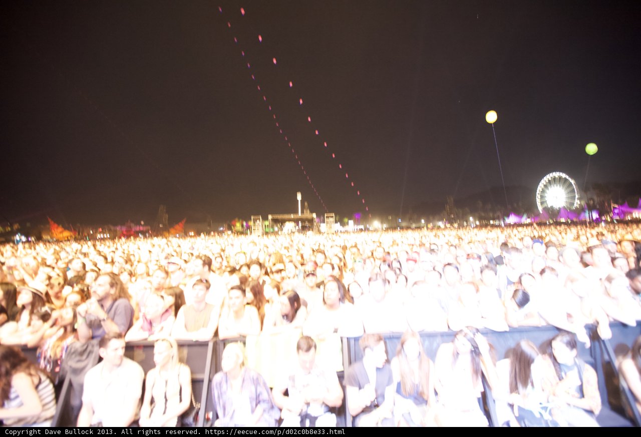 Coachella Crowd Under the Night Sky