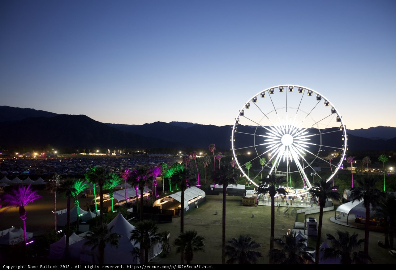 Nighttime Fun at Coachella's Ferris Wheel
