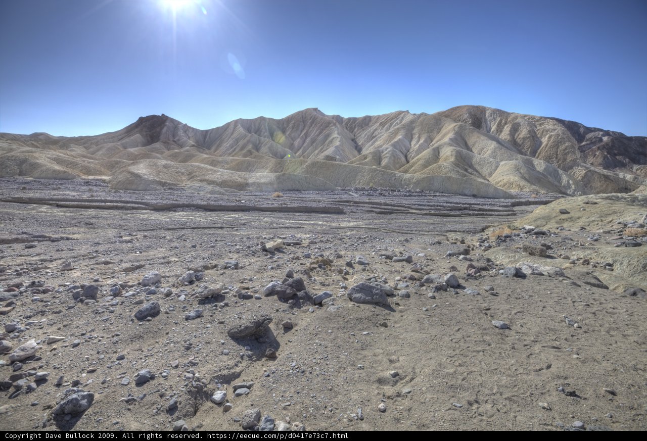Aerial View of Death Valley Mountains and Desert
