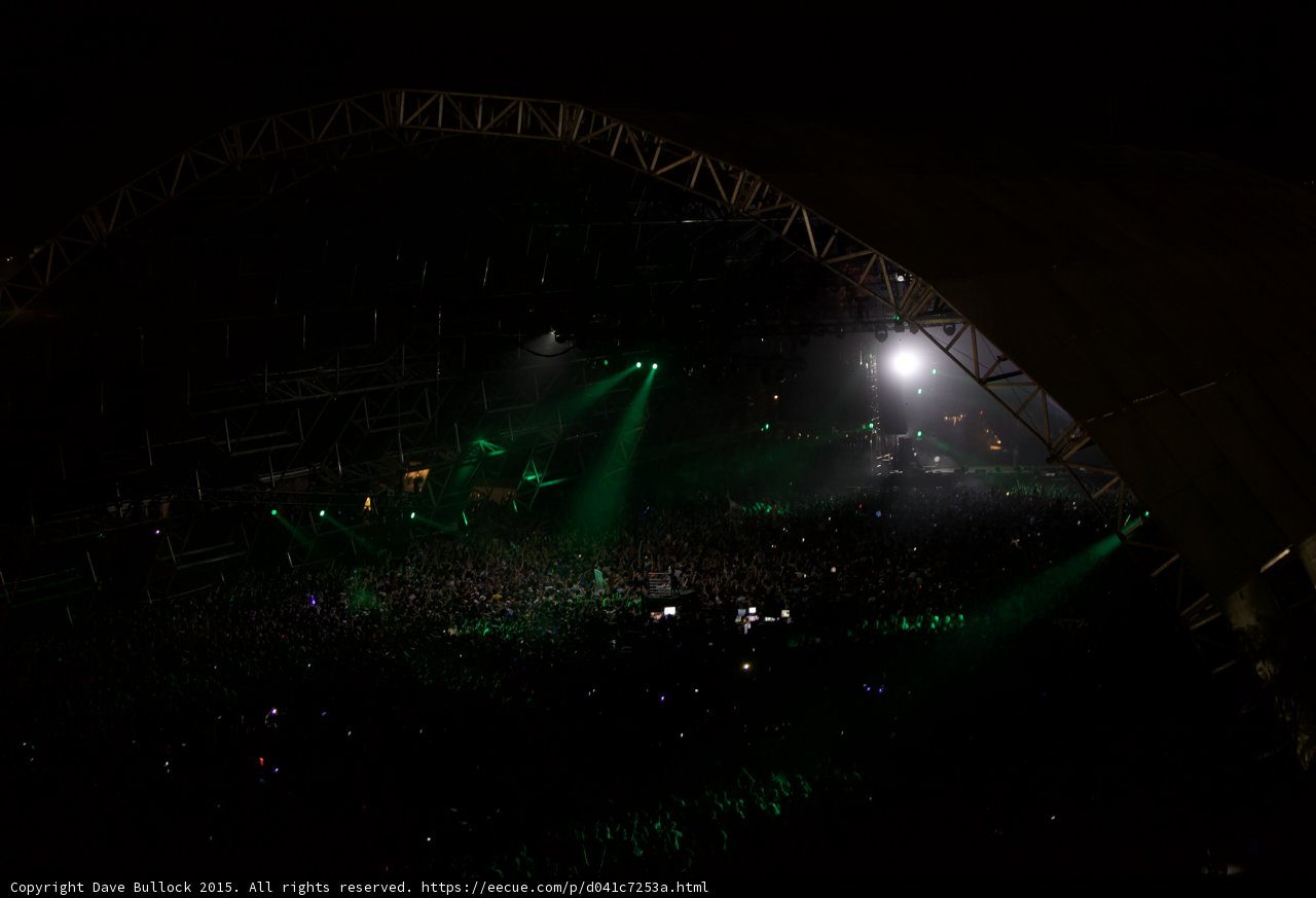 Green Spotlight on the Crowd