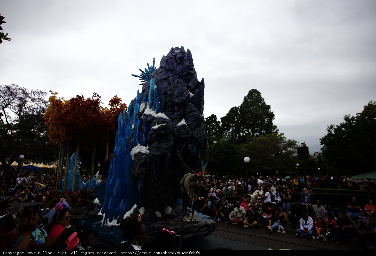 Majestic Ice Sculpture Parade Float at Disneyland