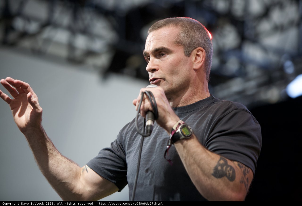 Henry Rollins Takes the Stage with Microphone in Hand at Coachella 2009