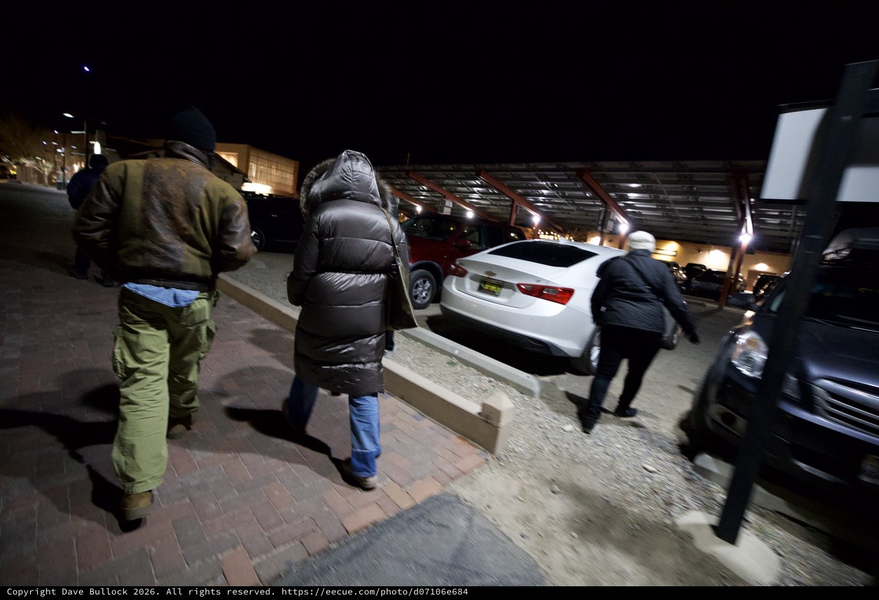Night Scene at Urban Plaza with Motion Blur