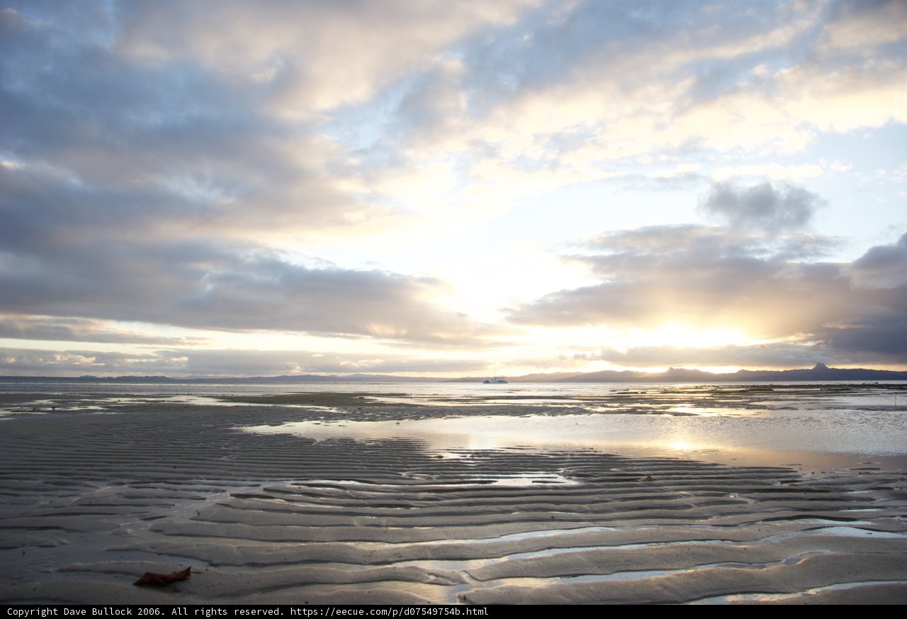 Cloudy Beach Scene