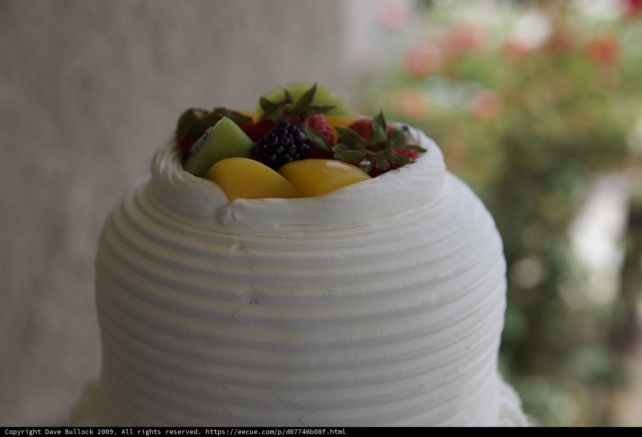 Wedding Cake with Berries and Cream
