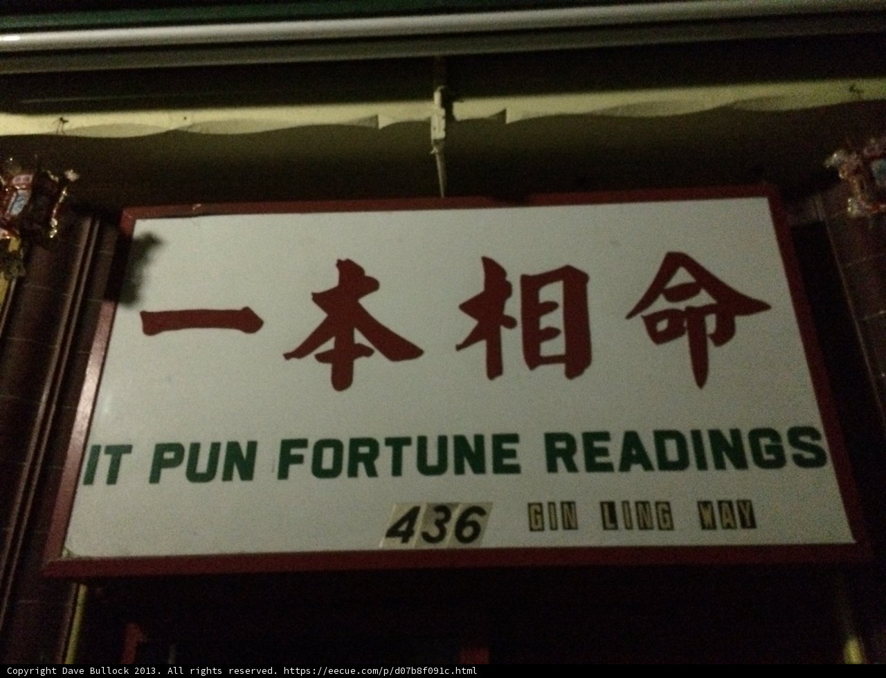 Fortune Telling in Chinatown