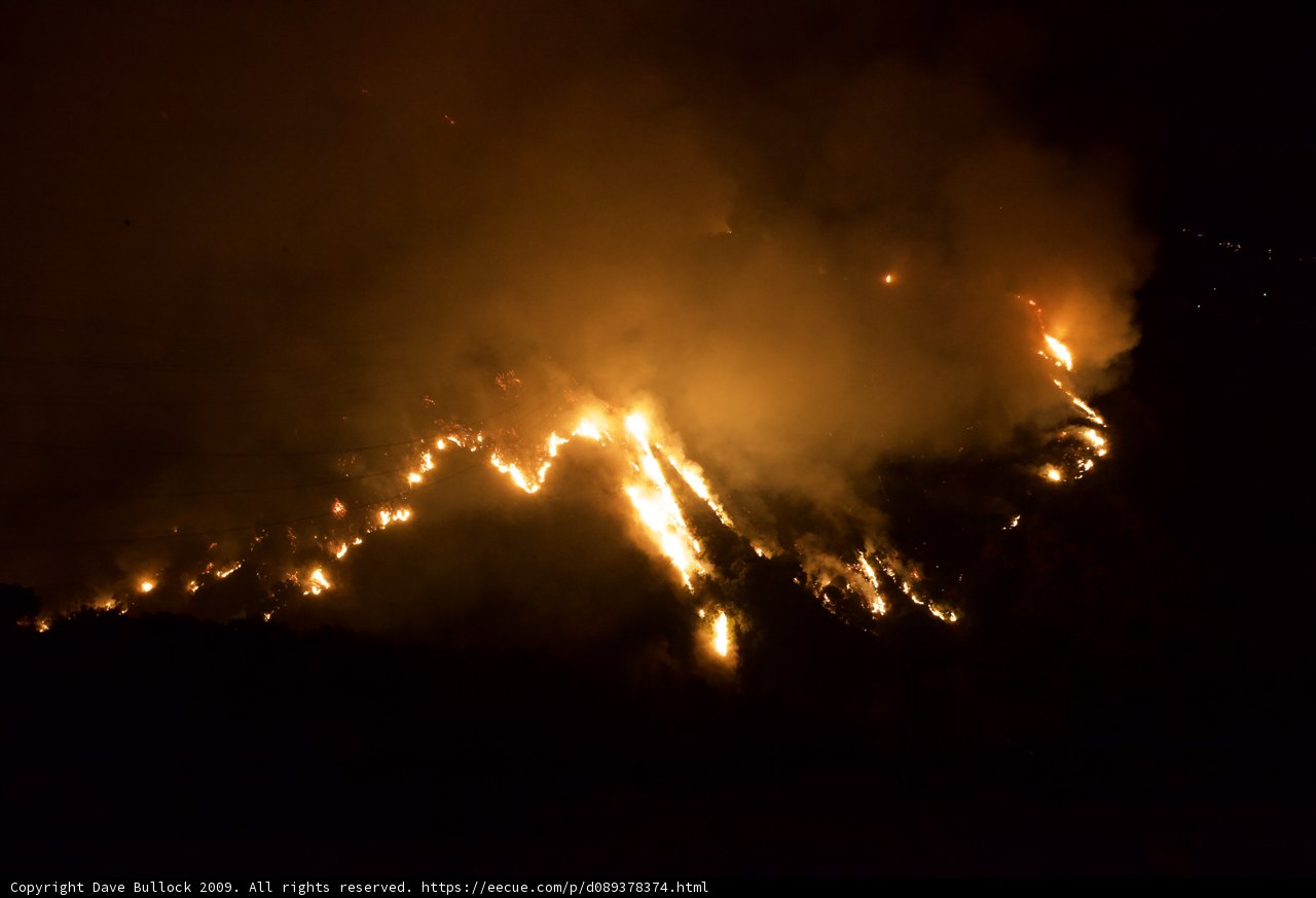Station Fire Engulfs Mountain