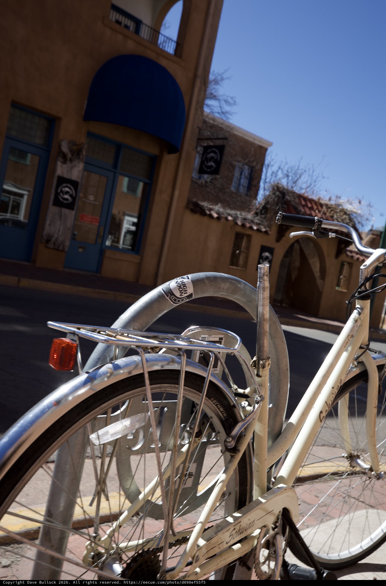 Vintage Bicycle on Santa Fe Plaza Sidewalk