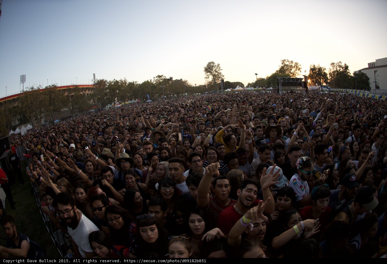 Sunset Crowd Panorama