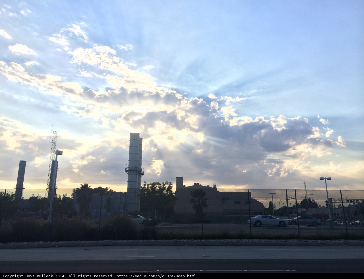 Sunset Over the Smokestack Power Plant