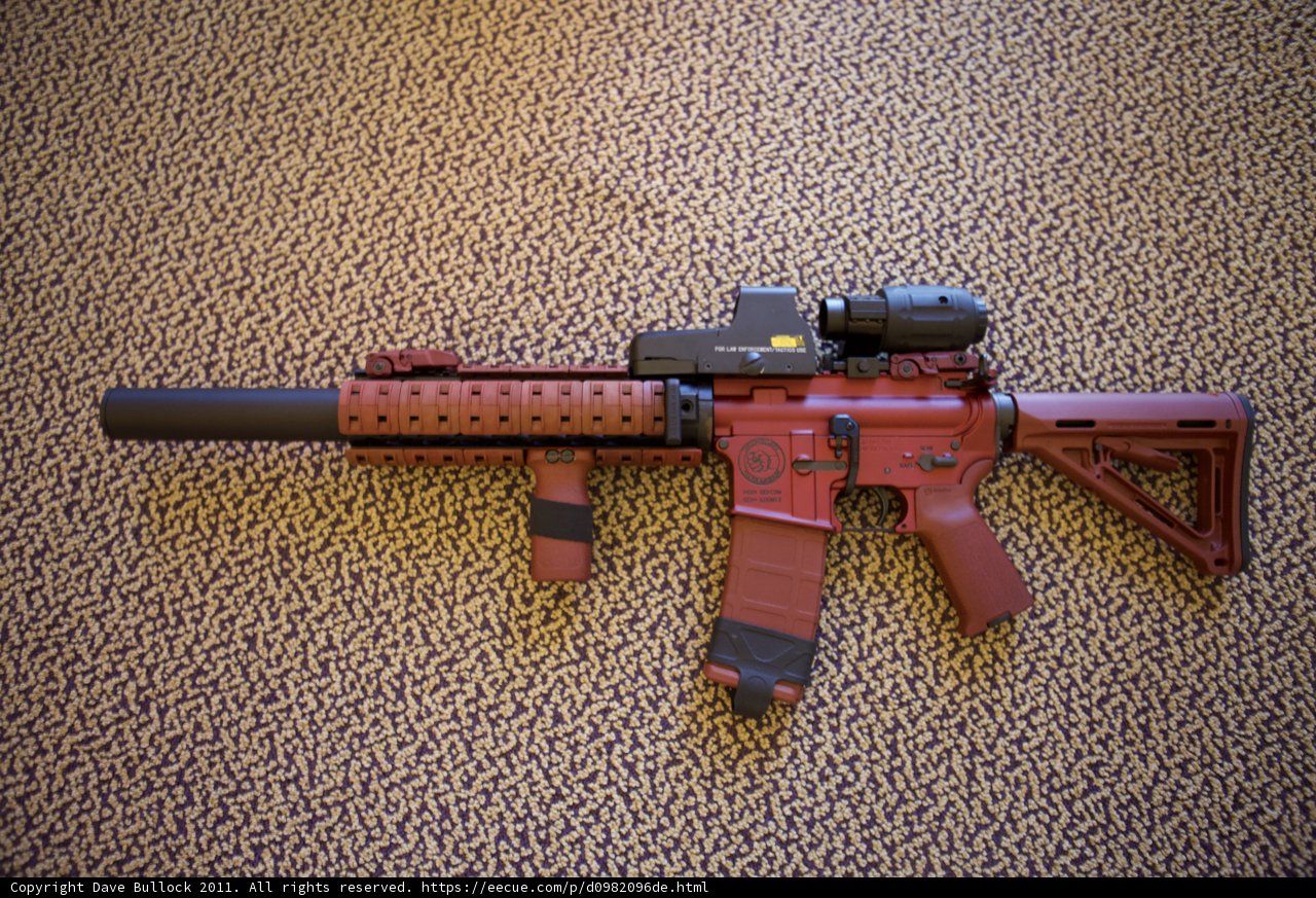Red Rifle with Scope