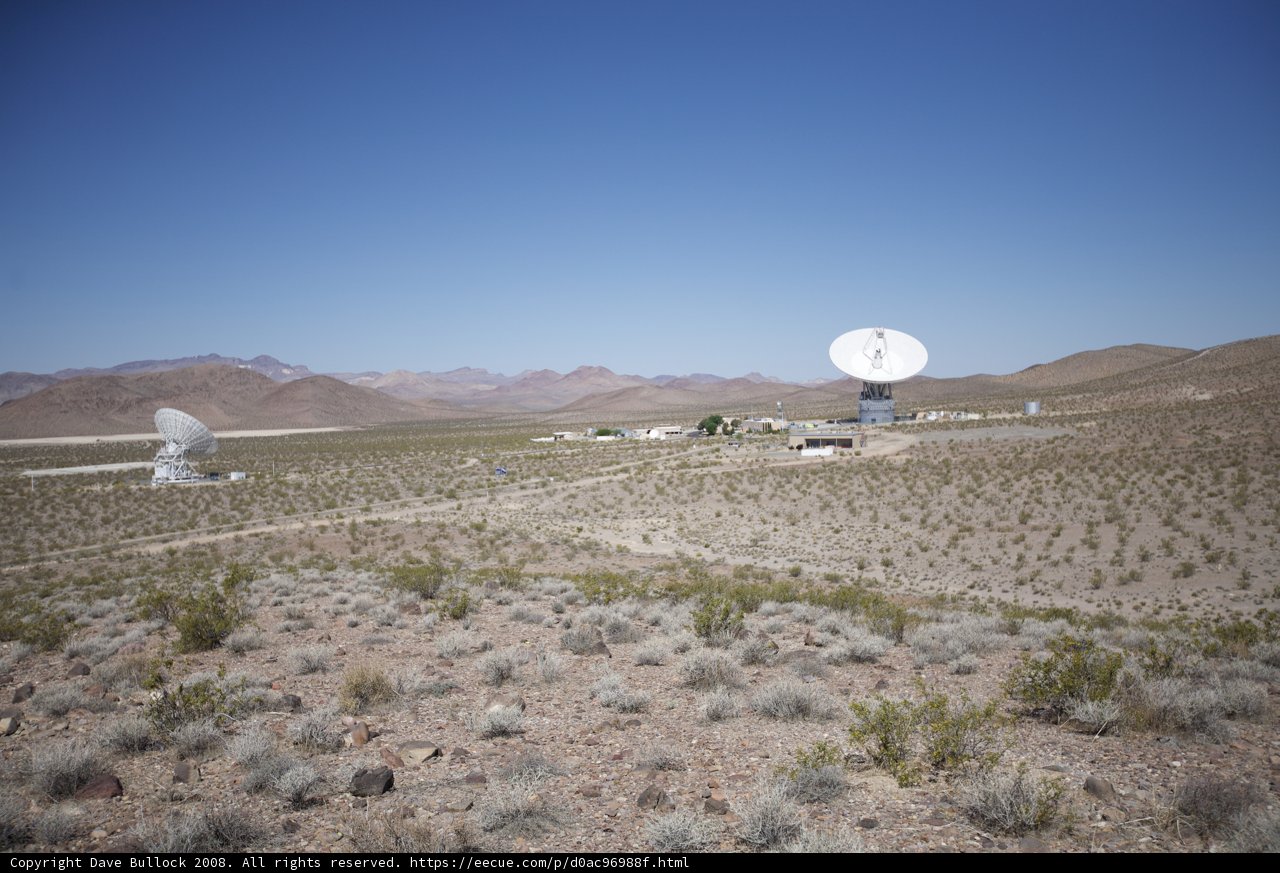 Goldstone Radio Telescope in the Desert
