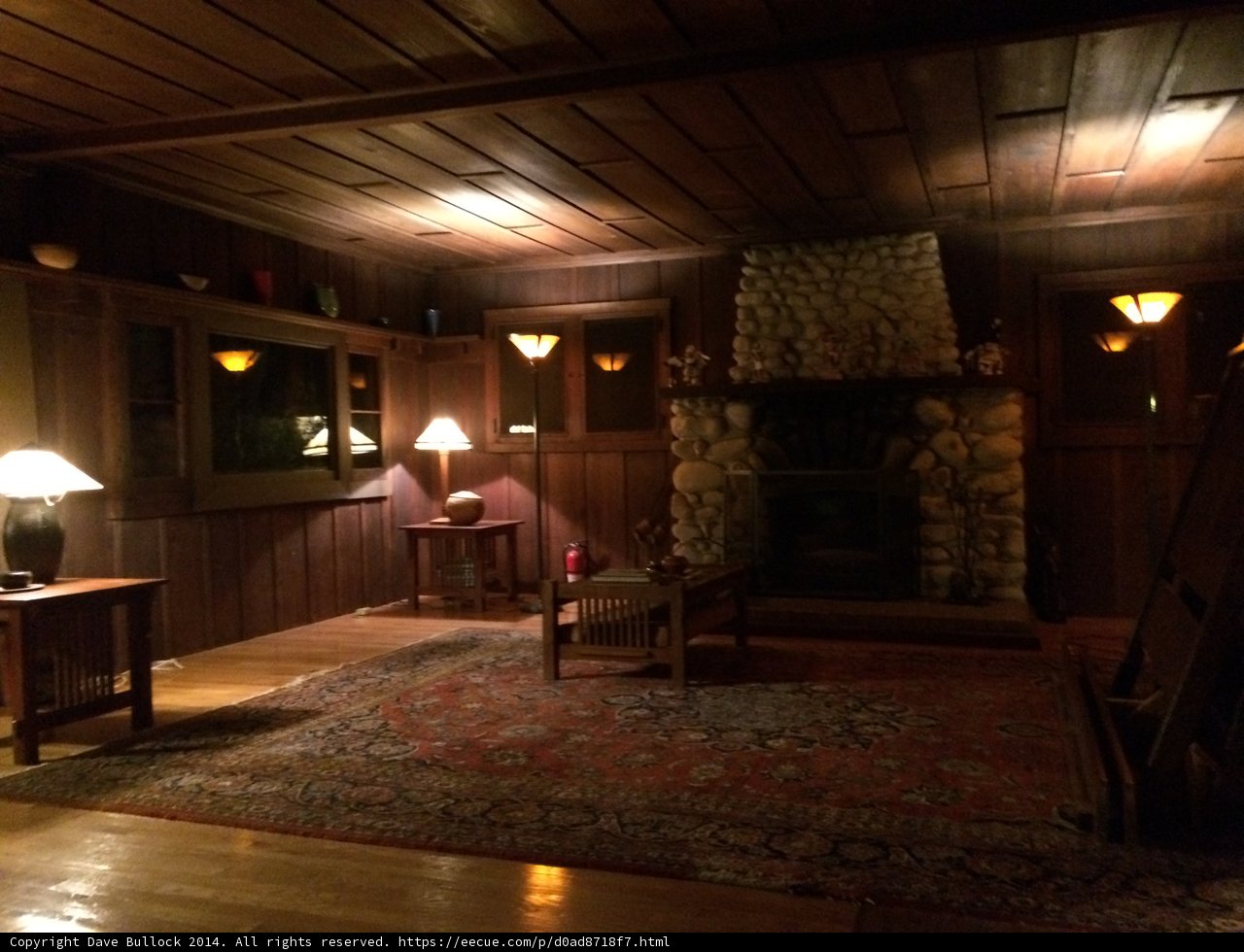 Cozy Wood-Paneled Living Room