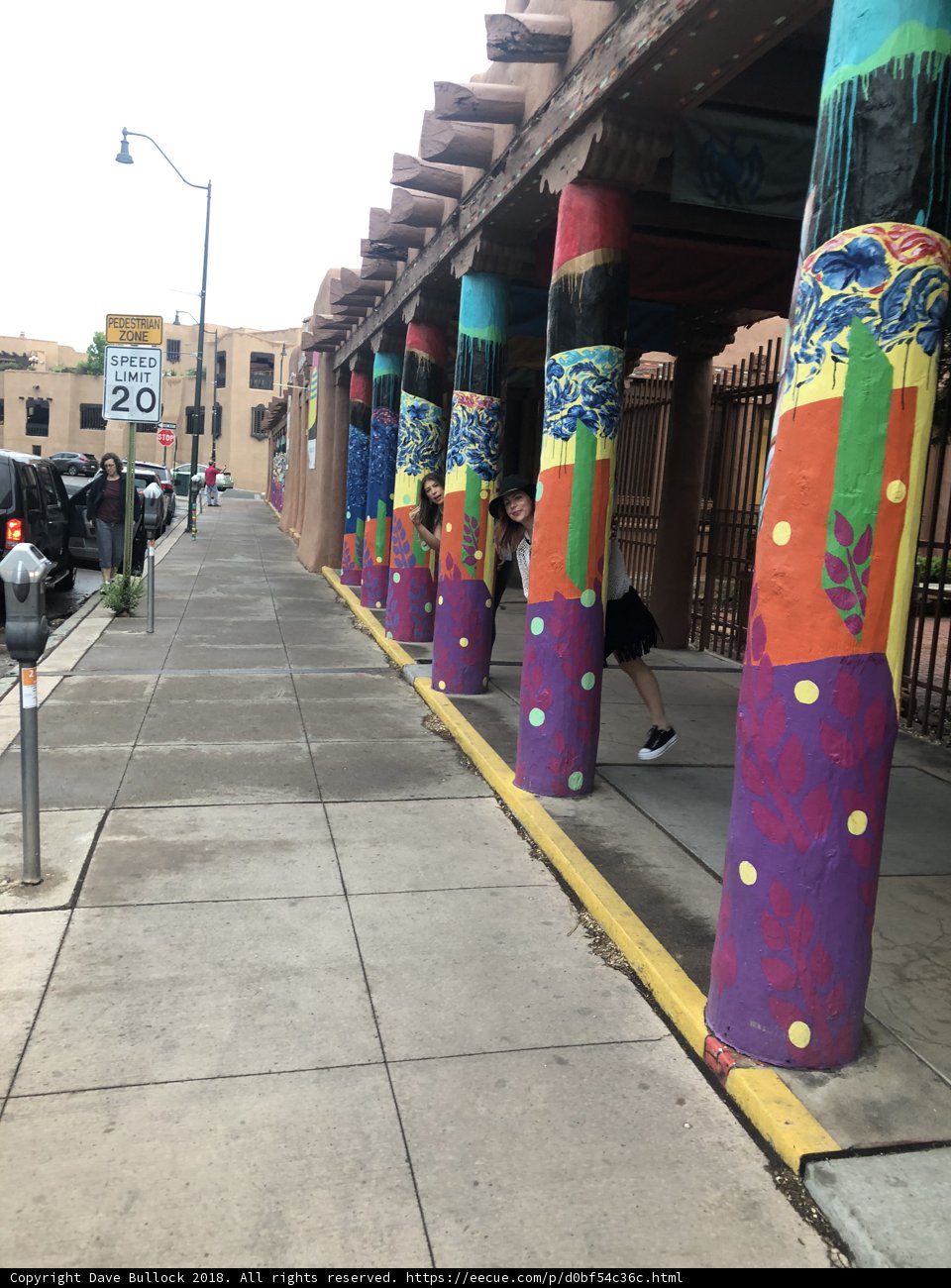 Colorful Sidewalk Pillar