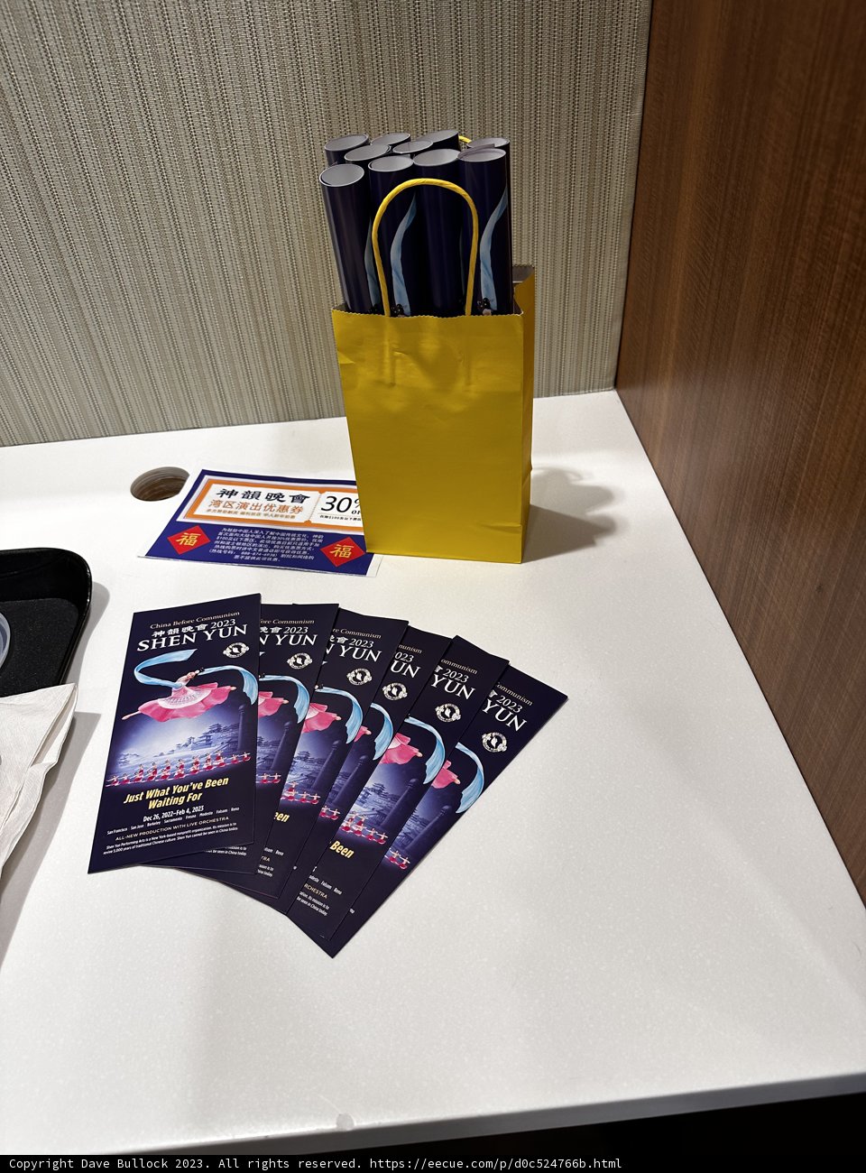 Yellow Tote Bag with Tickets