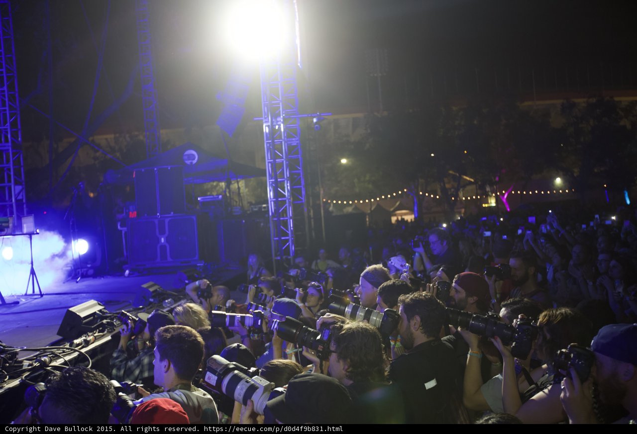 Photo Pit Photographers Canon Lenses Stage Truss Night